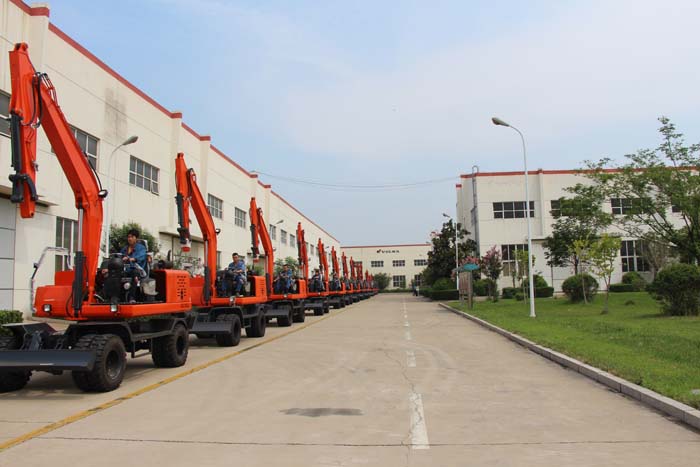 熱烈祝賀沃爾華集團 60台轮式挖掘机批量出口泰國